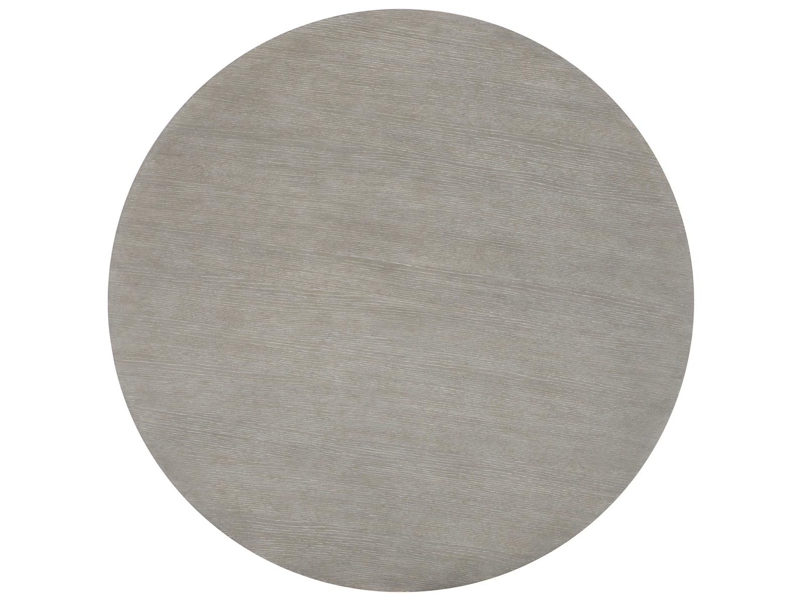 Renzo Round Coffee Table with Cast Resin Base in Weathered Flint