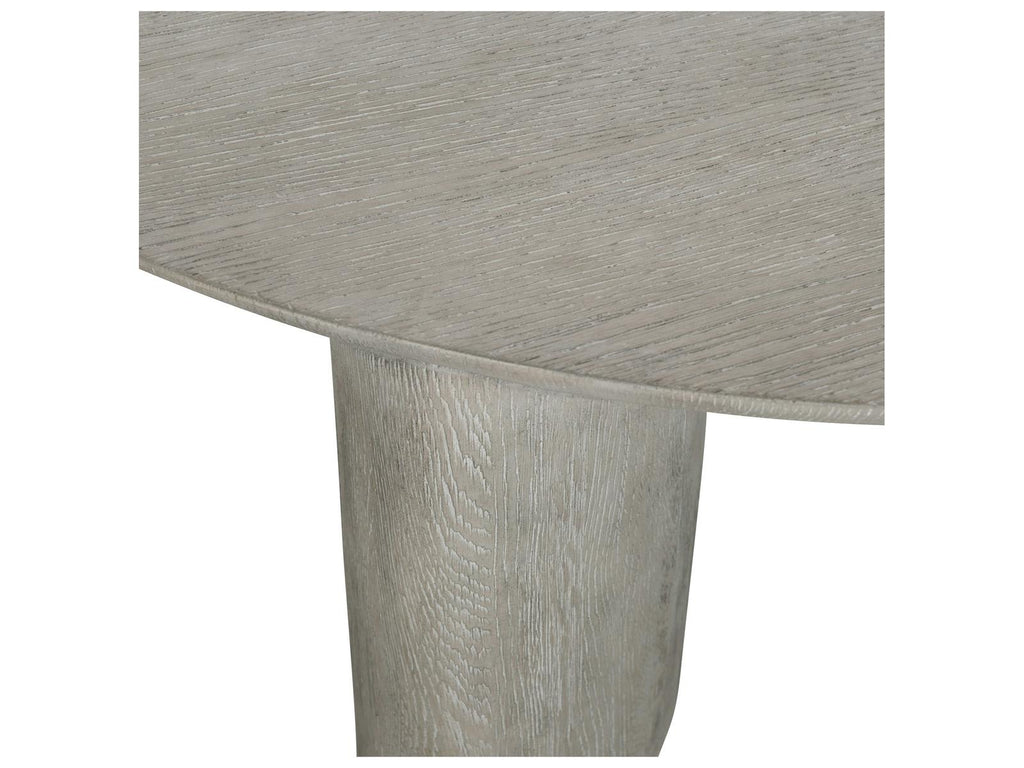 Renzo Round Coffee Table with Cast Resin Base in Weathered Flint
