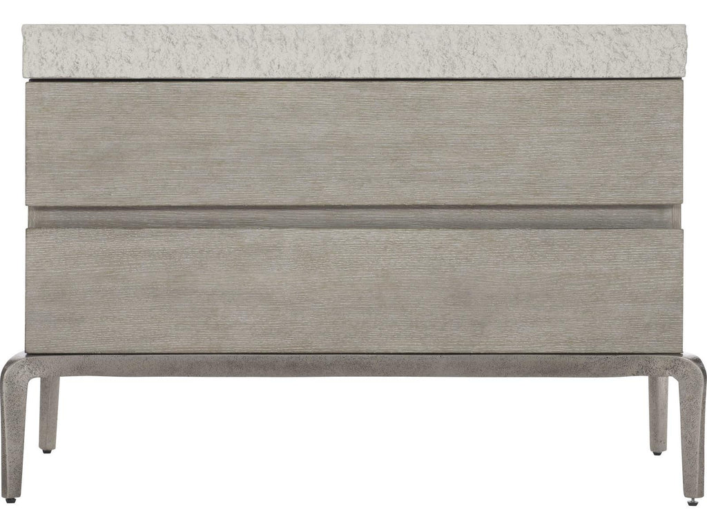 Ritter 2-Drawer Nightstand with Concrete Top and USB Charger