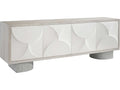 Interiors Lunula Entertainment Credenza in Flaxen and Vellum Finish