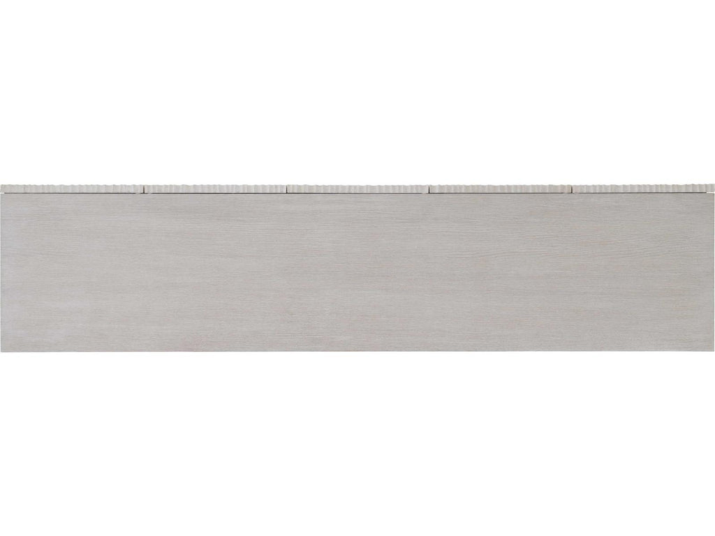 Solaria Entertainment Credenza Weathered Bone Shiny Nickel