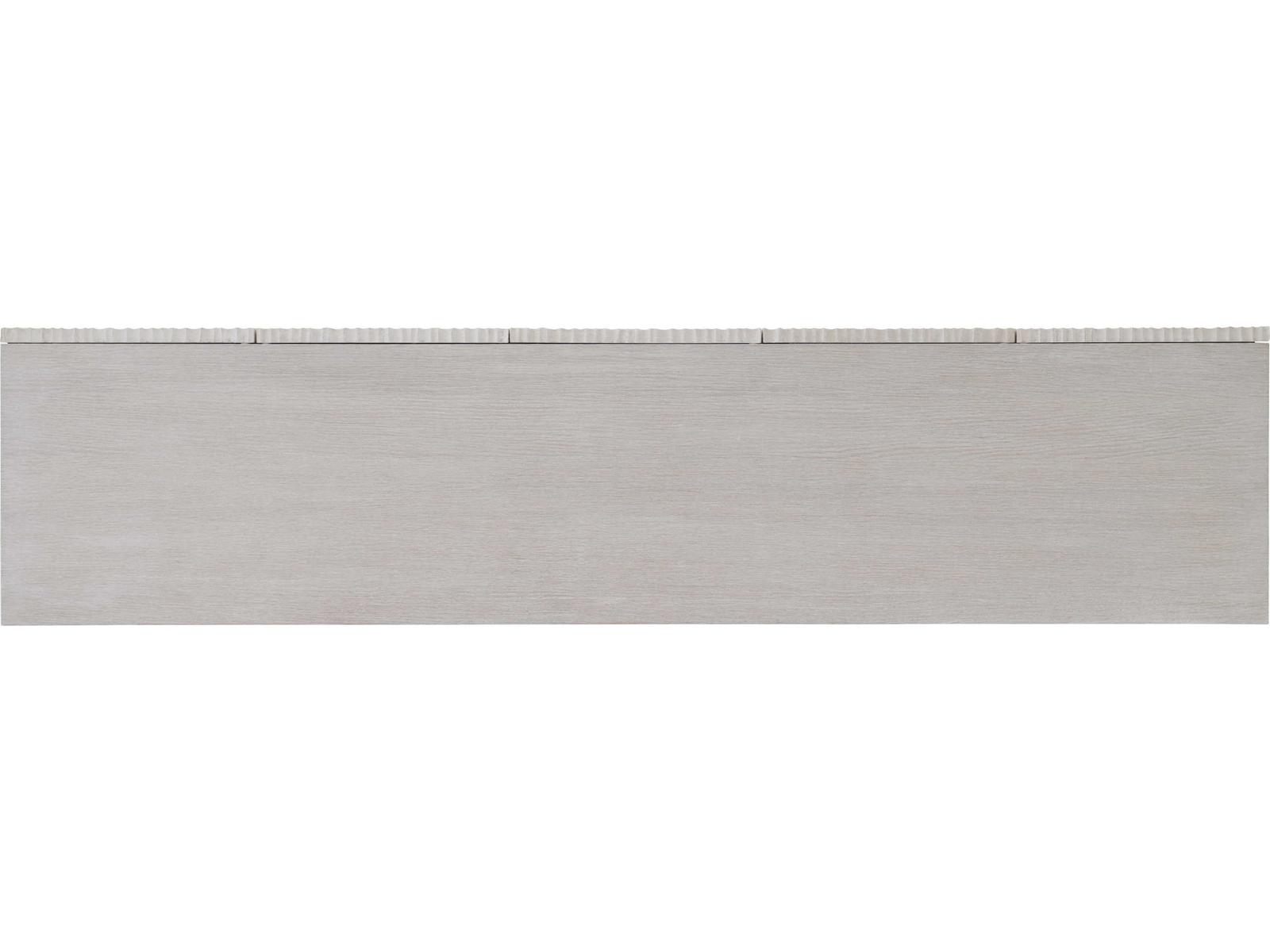 Solaria Entertainment Credenza Weathered Bone Shiny Nickel