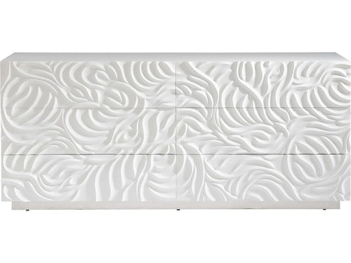 Alia 6-Drawer Dresser in White Plaster Finish
