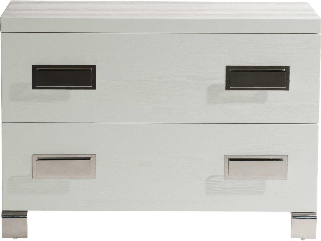 Coro 2-Drawer Nightstand in Azucar White