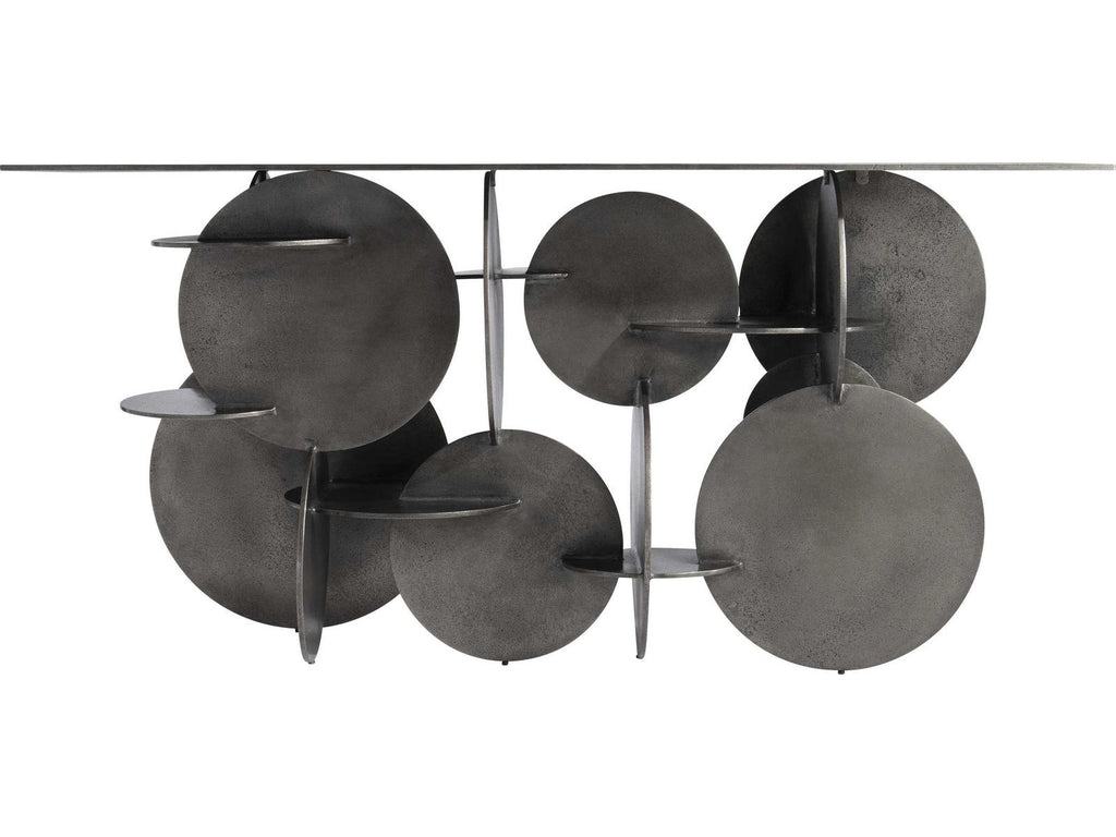 Tribus Console Table with Graphite Cast Aluminum Base