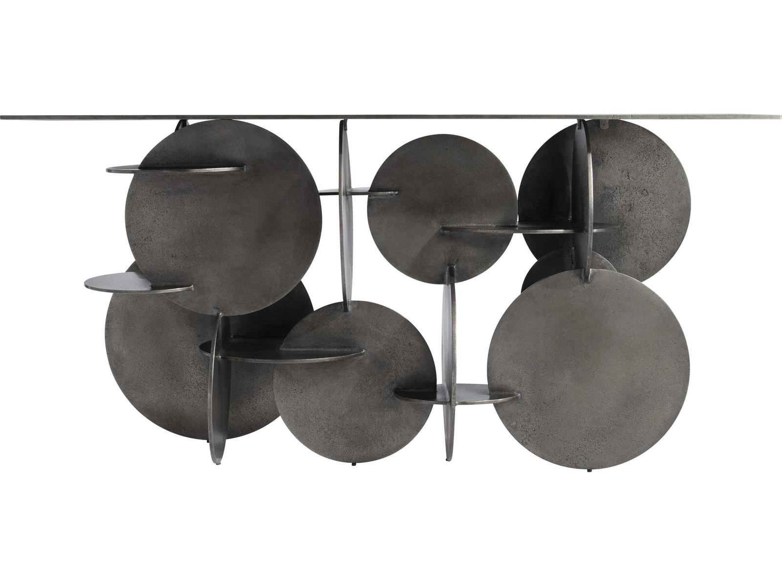 Tribus Console Table with Graphite Cast Aluminum Base