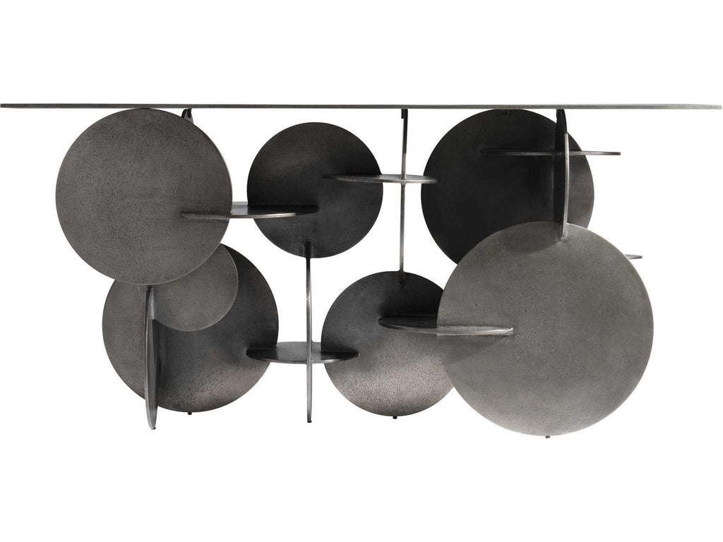 Tribus Console Table with Graphite Cast Aluminum Base