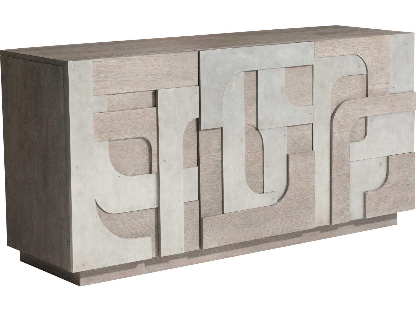 Interiors Azlin Buffet in Chai and Steel Dust Finish