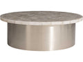 Shimla Round White Agate Marble Coffee Table