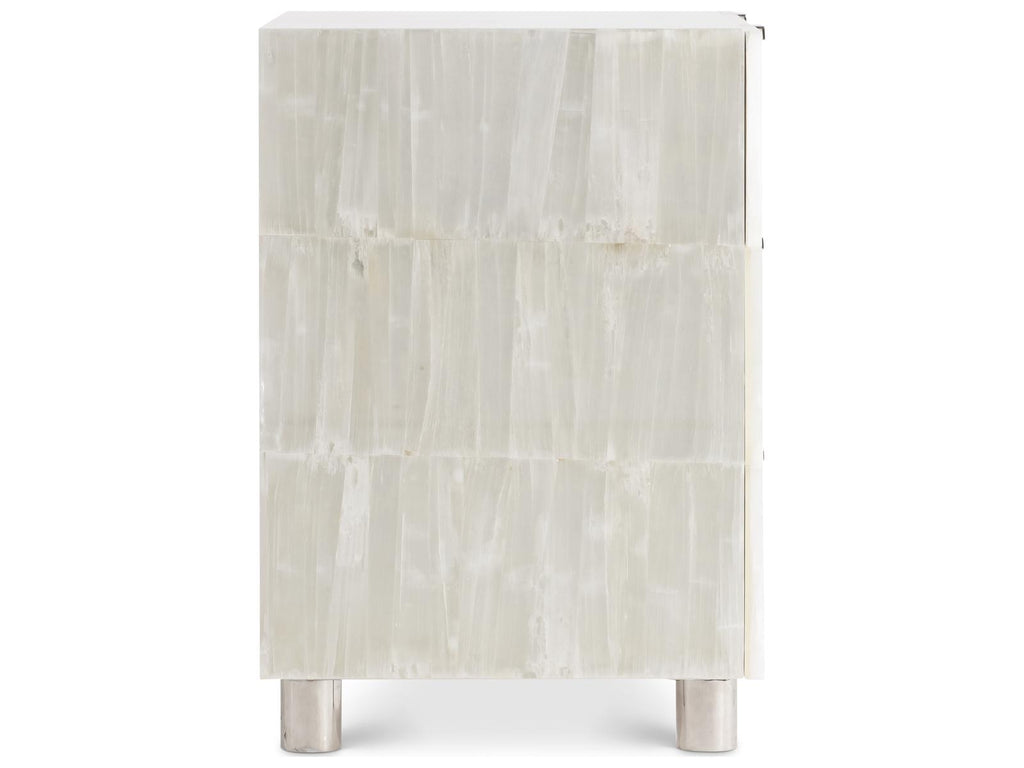 Salka 3-Drawer Nightstand with Selenite Accents and USB Charging