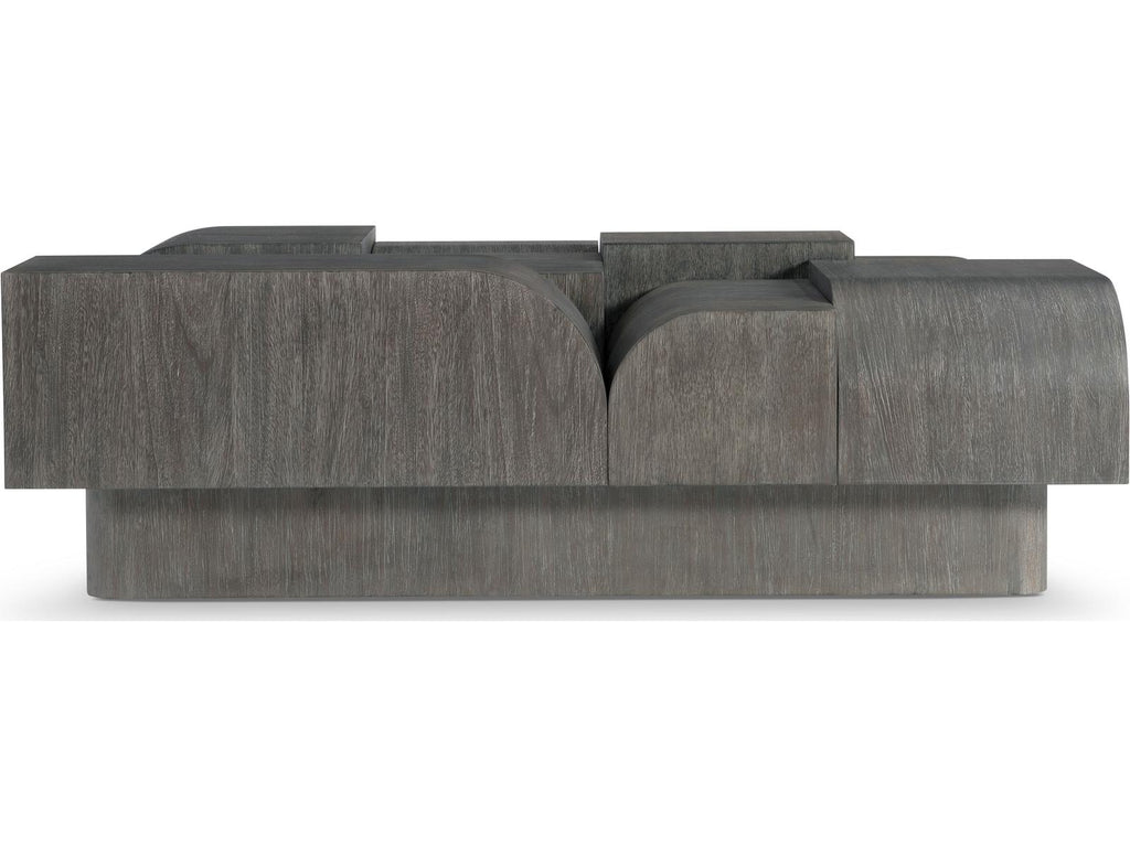 Basi Rectangle Coffee Table in Mahogany and Mixed Metal Bracken Finish