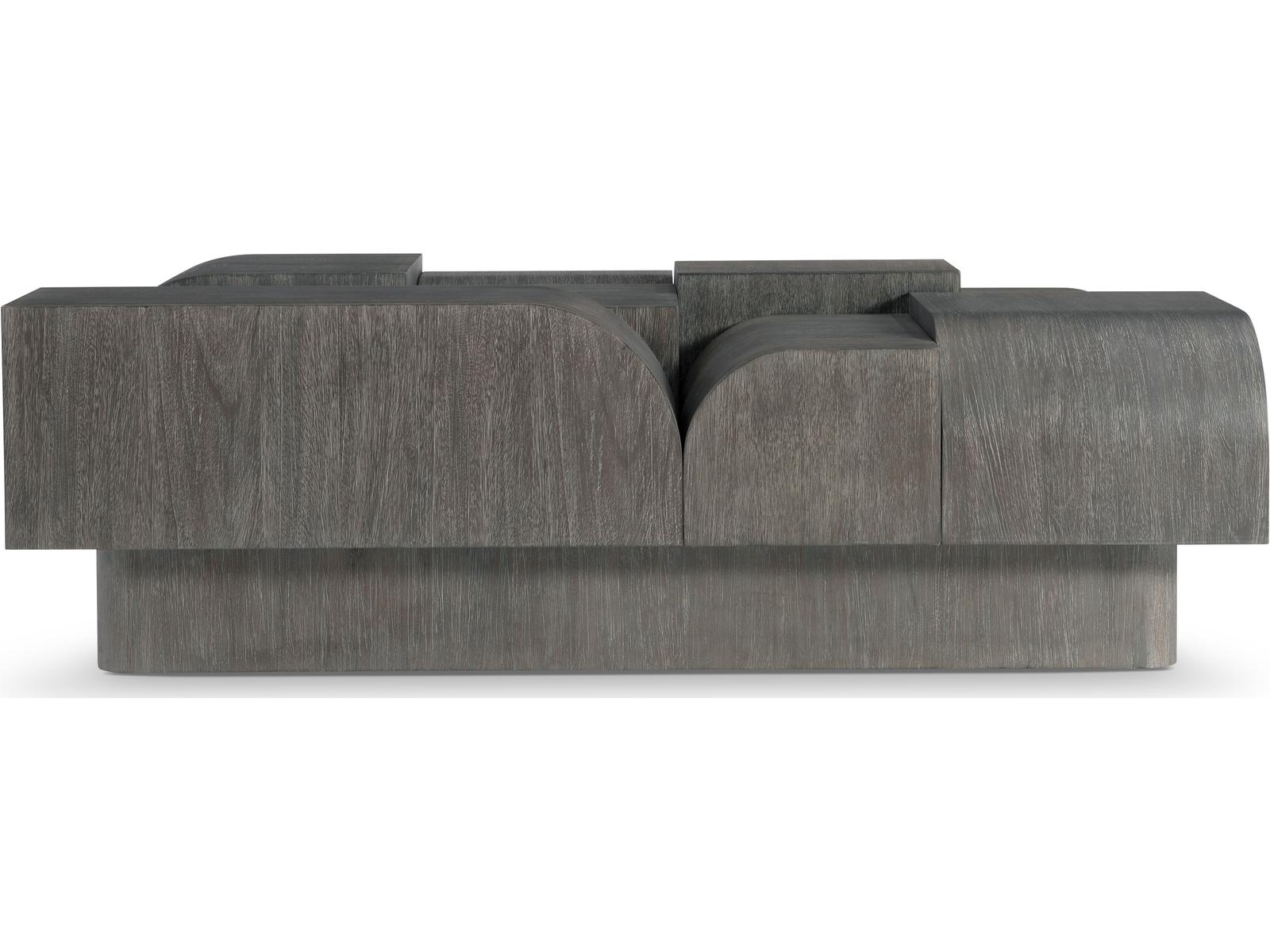 Basi Rectangle Coffee Table in Mahogany and Mixed Metal Bracken Finish