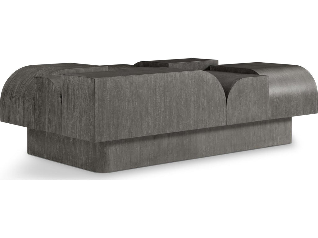 Basi Rectangle Coffee Table in Mahogany and Mixed Metal Bracken Finish