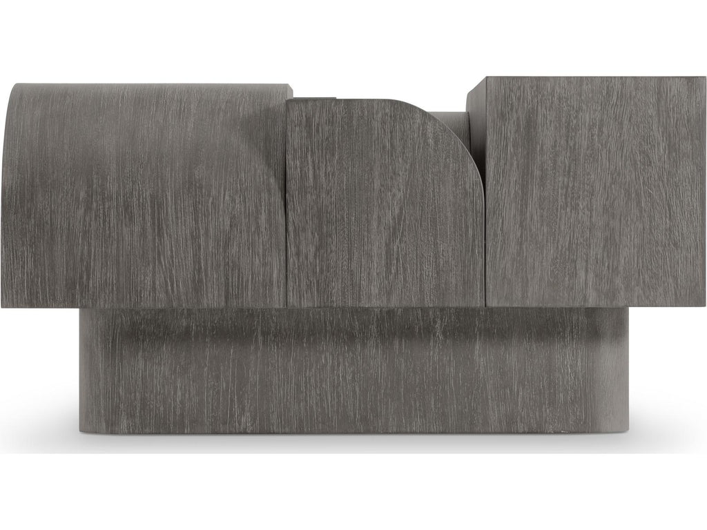 Basi Rectangle Coffee Table in Mahogany and Mixed Metal Bracken Finish