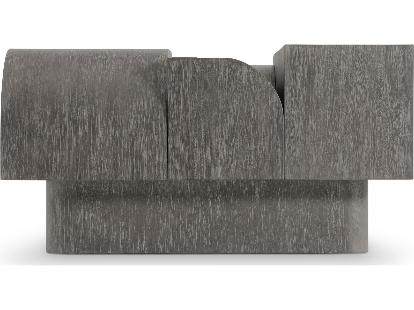 Basi Rectangle Coffee Table in Mahogany and Mixed Metal Bracken Finish