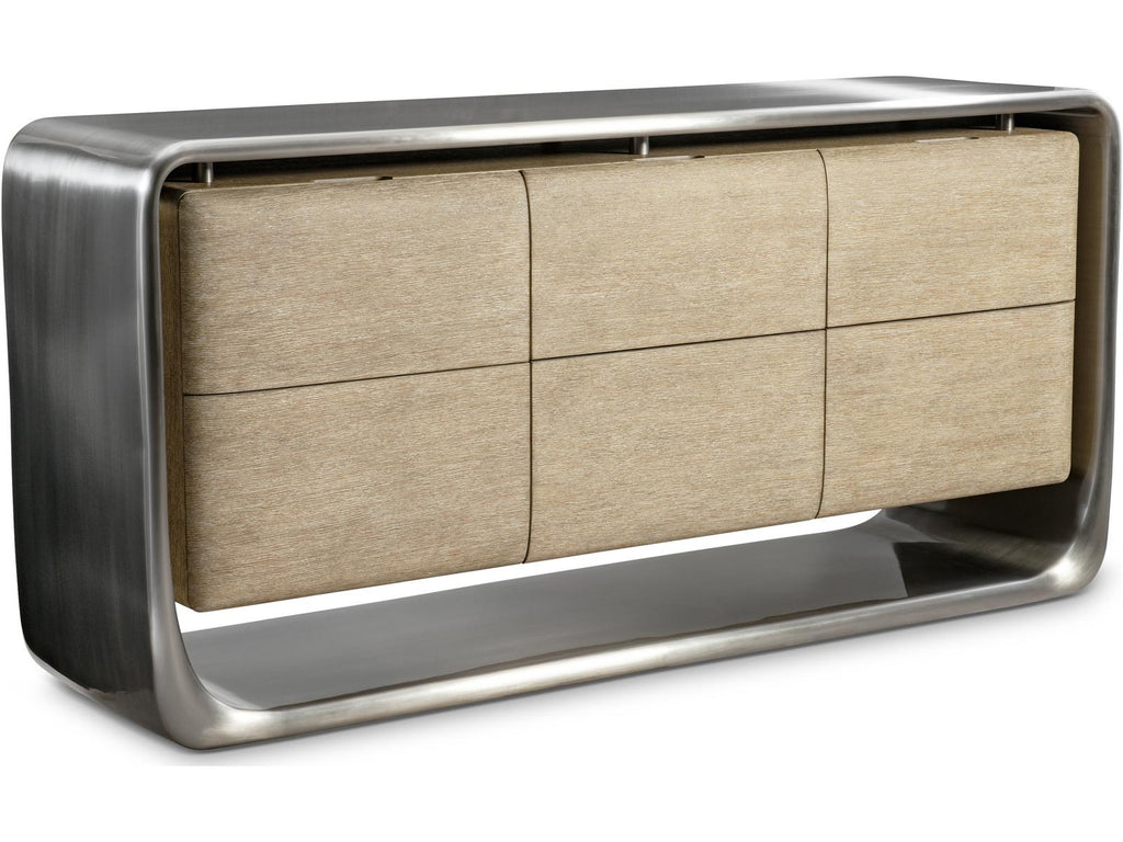 Lomond 6-Drawer Dresser in Tarnished Nickel and Trevin