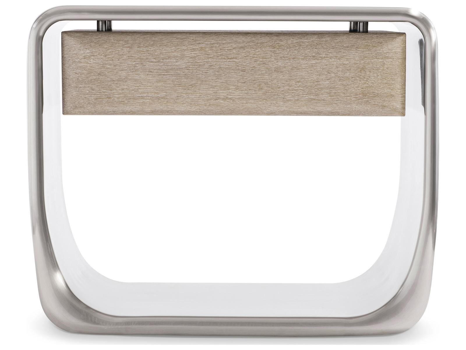 Lomond Single Drawer Nightstand with Tarnished Nickel and Trevin Finish