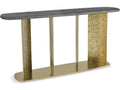 Interiors Trost Console Table in Mahogany and Dorado Gold