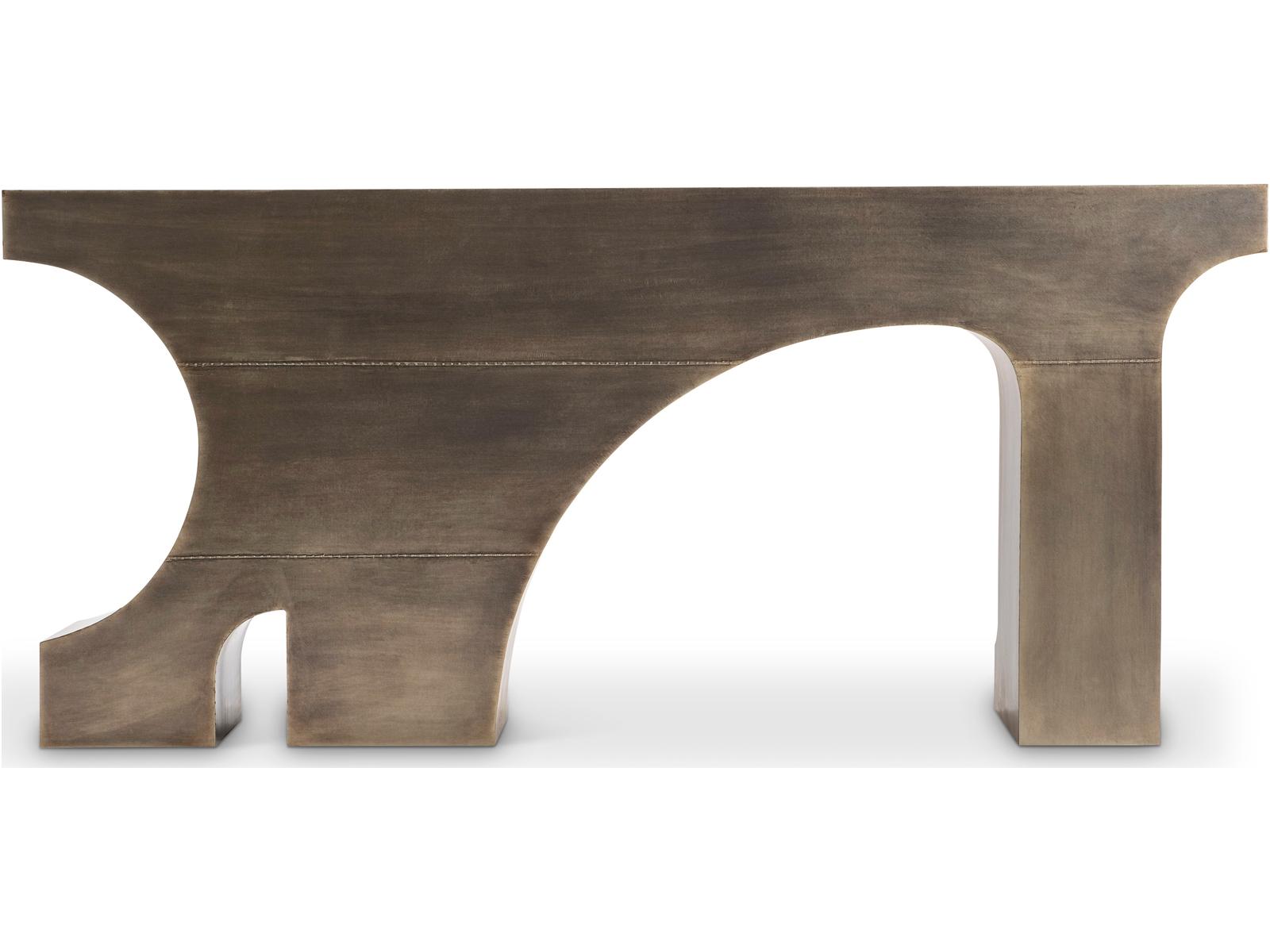 Argos Console Table German Silver with Aged Brass Finish
