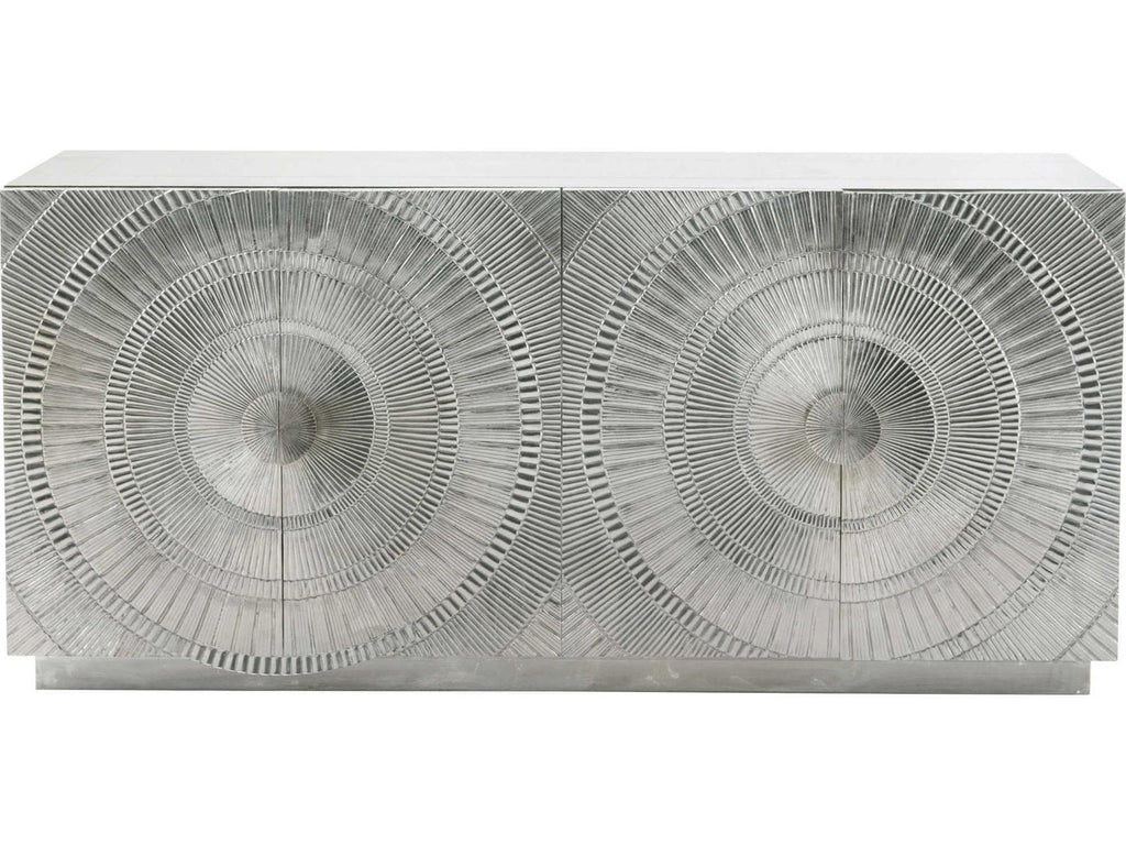 Interiors Barcelona 72-Inch Entertainment Credenza in German Silver