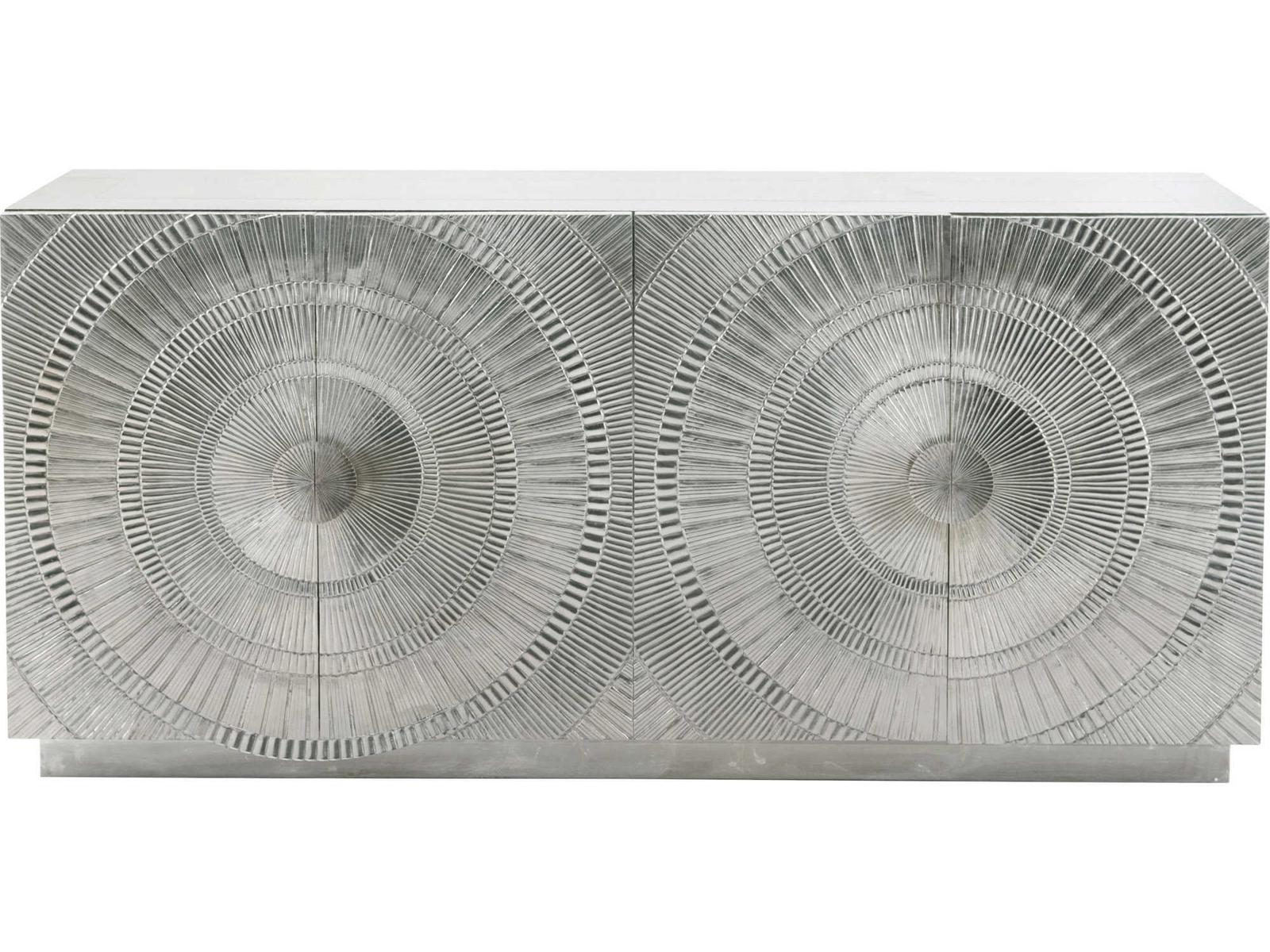 Interiors Barcelona 72-Inch Entertainment Credenza in German Silver