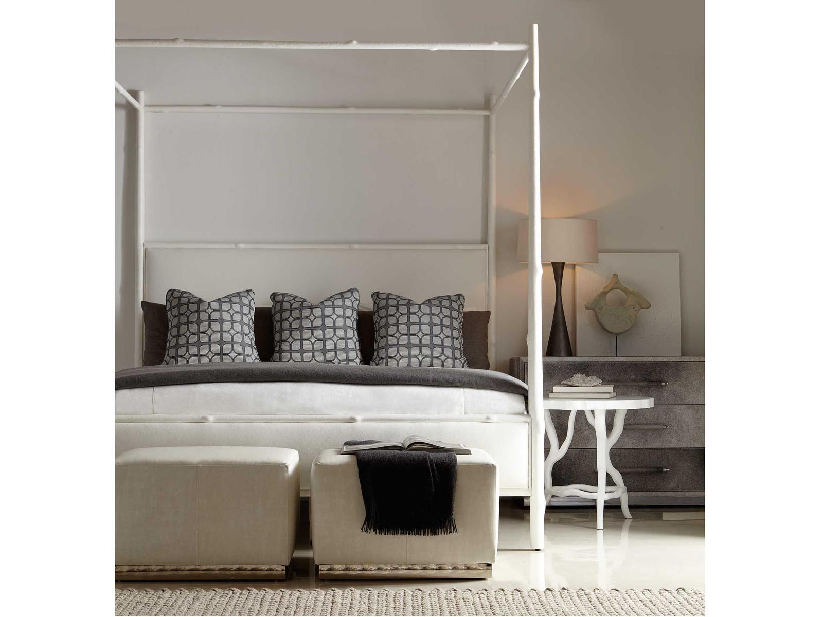 Interiors Parkin 3-Drawer Hair-on-Hide Nightstand with Stainless Steel Base