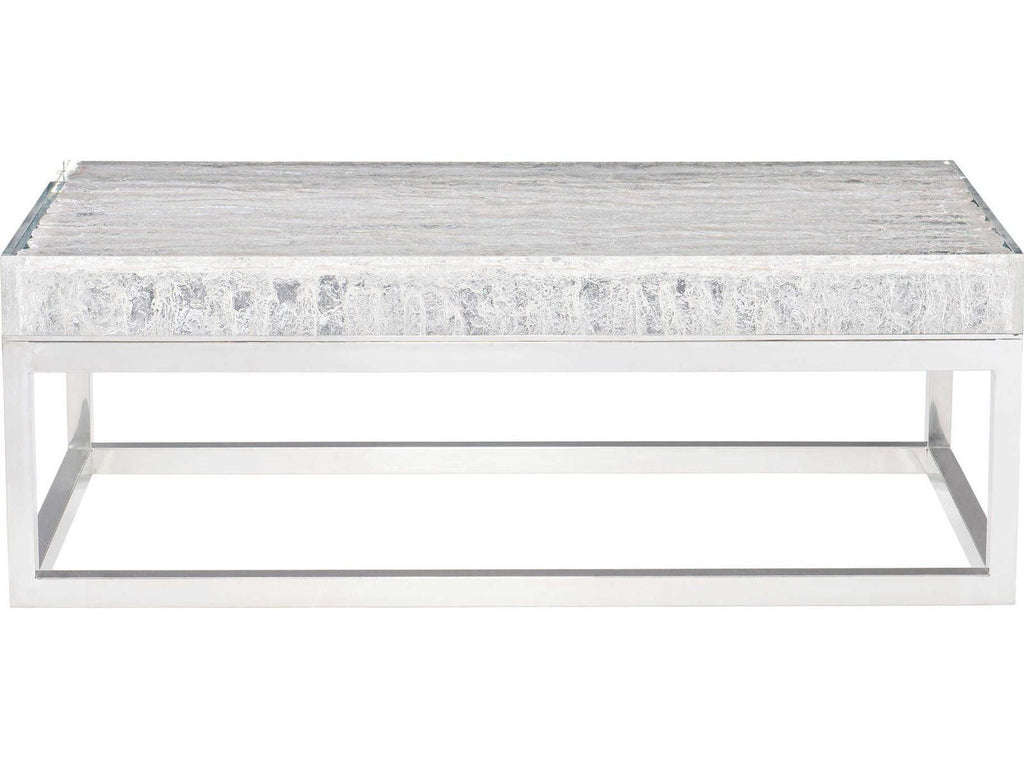 Interiors Arctic Square Coffee Table with Acrylic Top and Stainless Steel Base