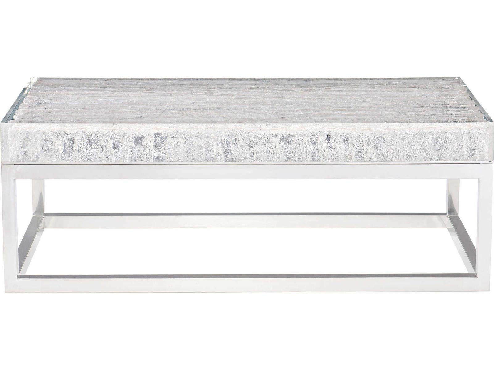 Interiors Arctic Square Coffee Table with Acrylic Top and Stainless Steel Base