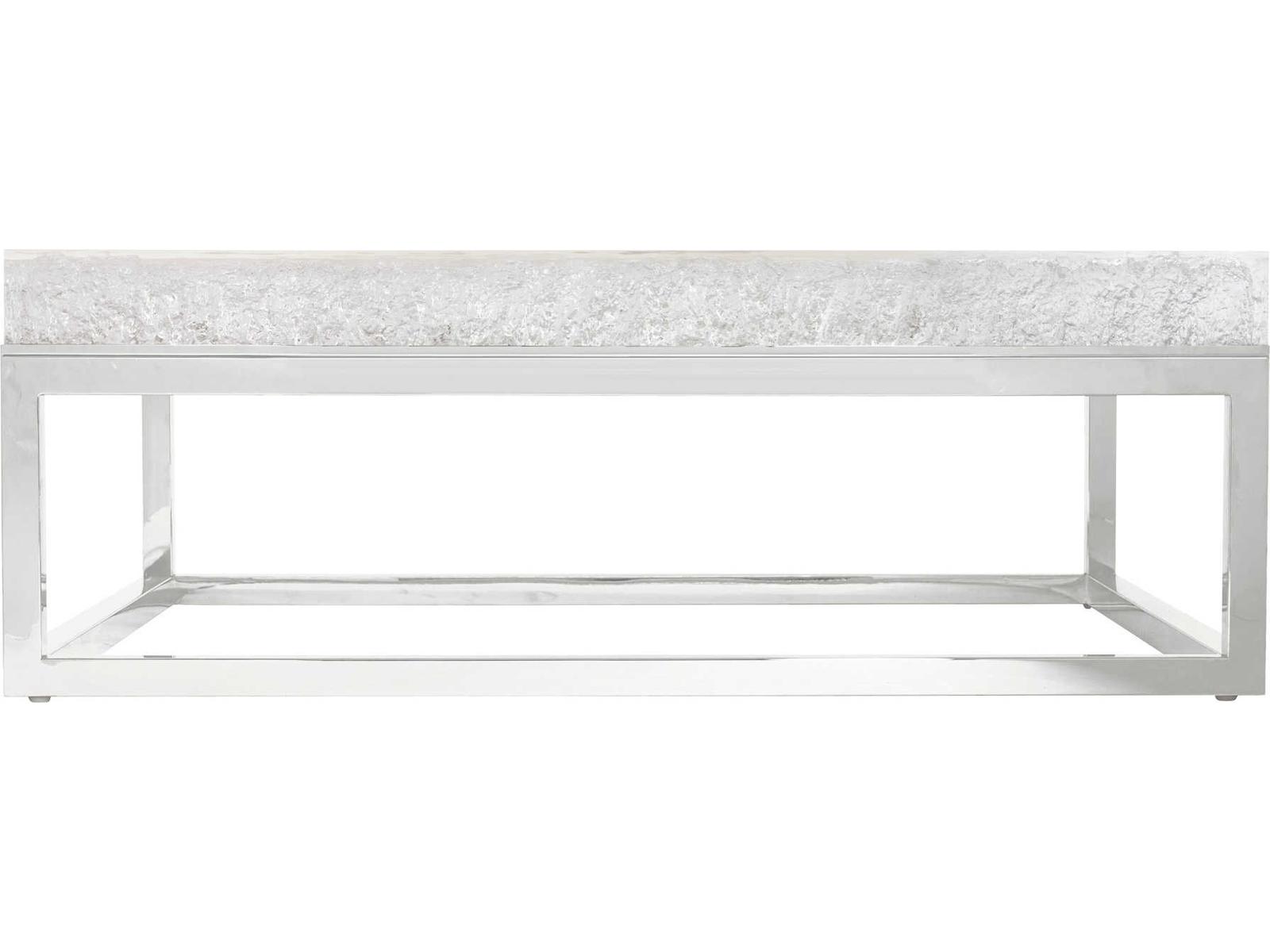 Interiors Arctic Square Coffee Table with Acrylic Top and Stainless Steel Base
