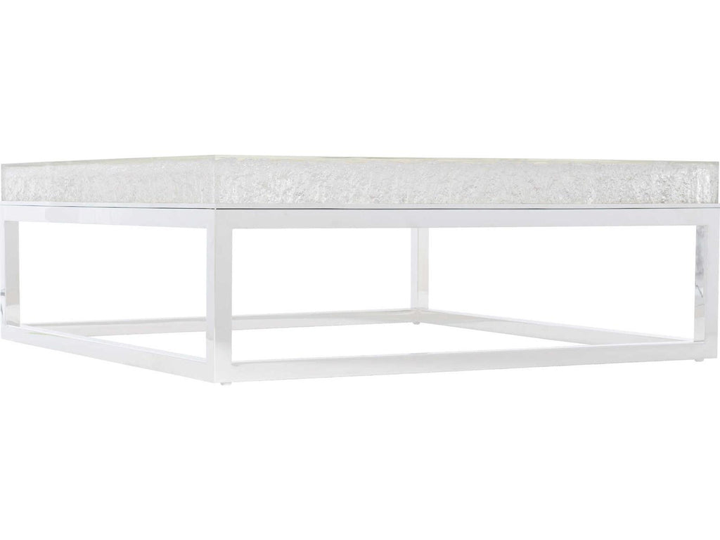 Interiors Arctic Square Coffee Table with Acrylic Top and Stainless Steel Base