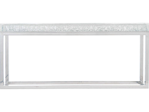 Arctic Console Table with Acrylic Top and Stainless Steel Base