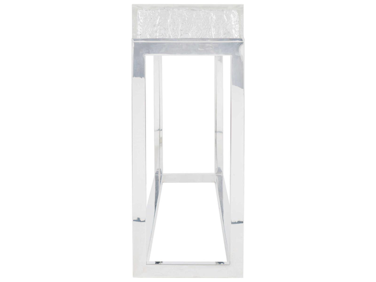 Arctic Console Table with Acrylic Top and Stainless Steel Base