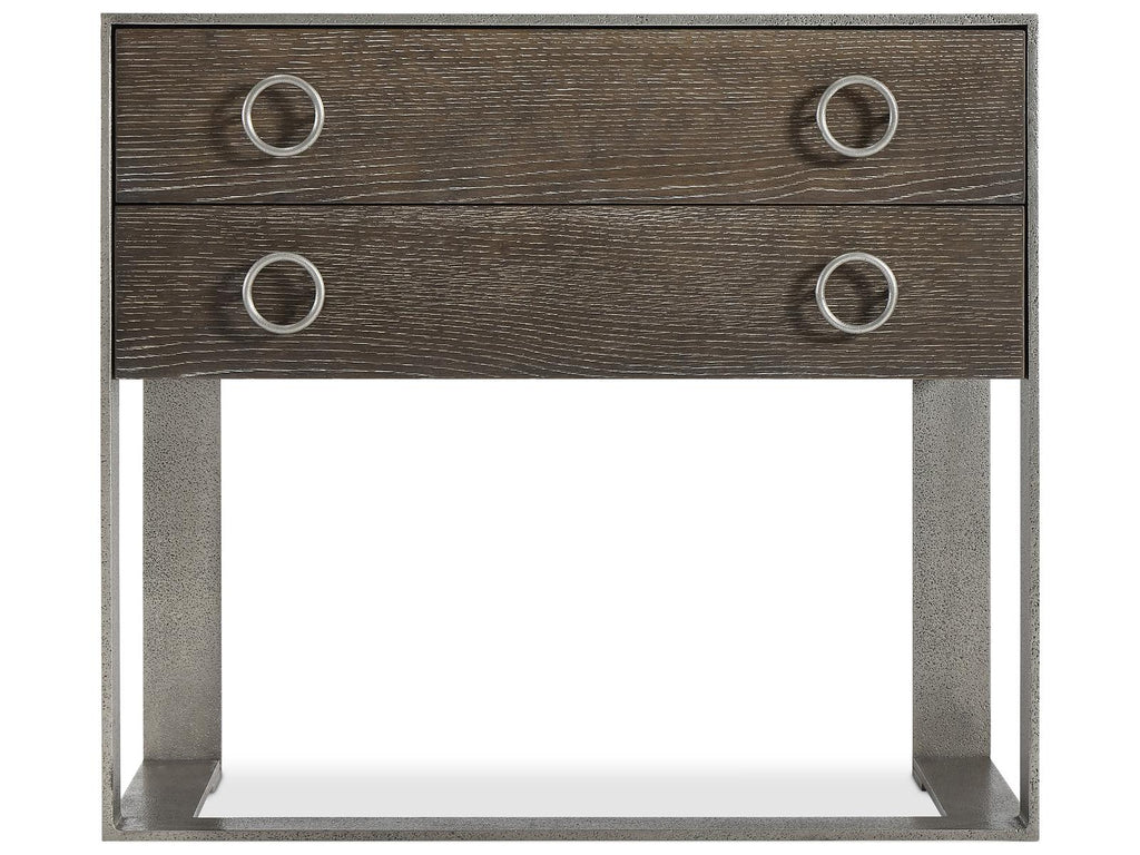 Interiors Dixon 2-Drawer Nightstand in Weathered Charcoal and Graphite