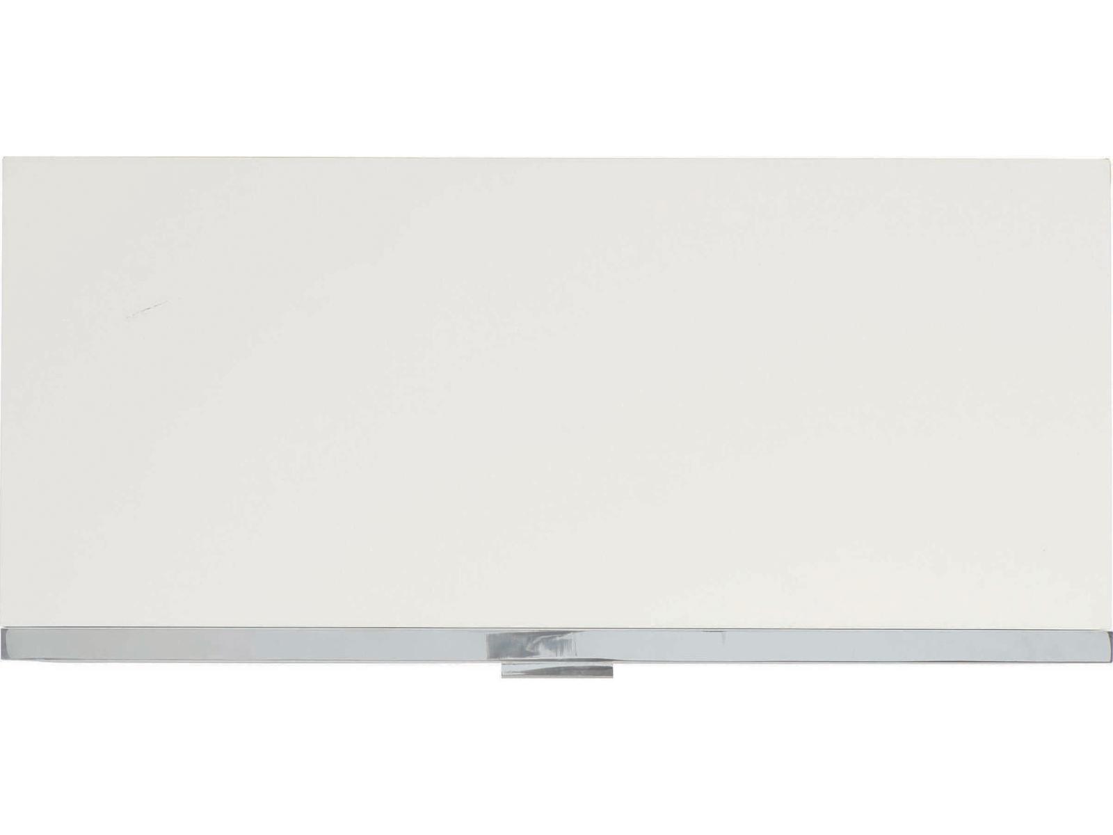 Parkhurst 2-Drawer Nightstand in High Sheen White Lacquer and Stainless Steel