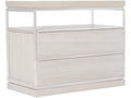 Bryne Scandinavian Minimalist Nightstand with White Marble Top