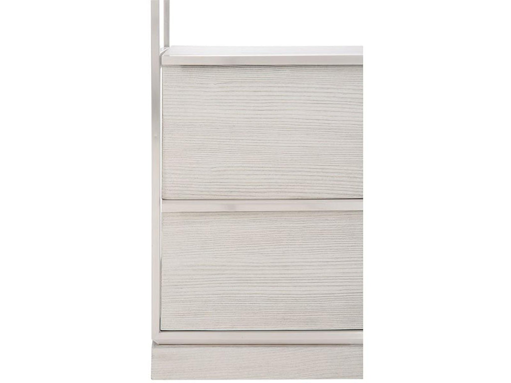 Bryne Scandinavian Minimalist Nightstand with White Marble Top