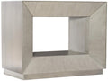 Interiors Trane Nightstand in Tarnished Nickel and Cerused Greige