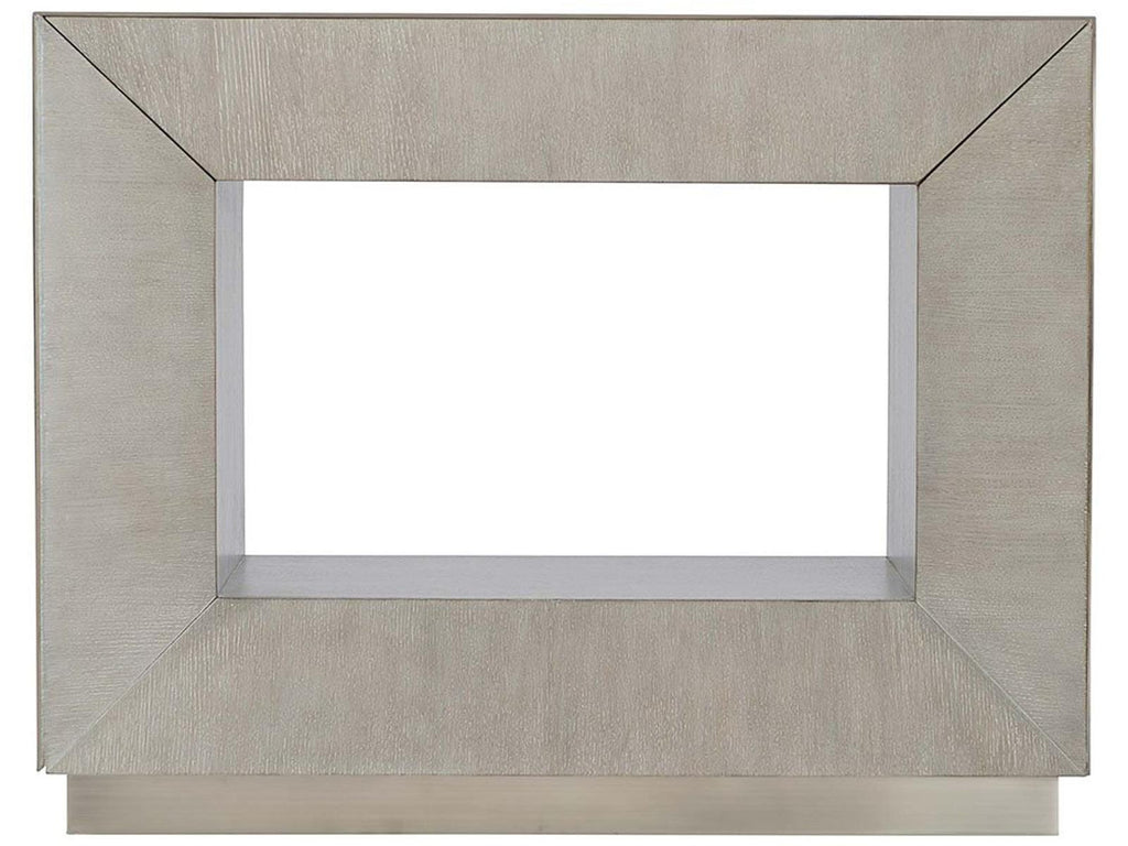 Interiors Trane Nightstand in Tarnished Nickel and Cerused Greige