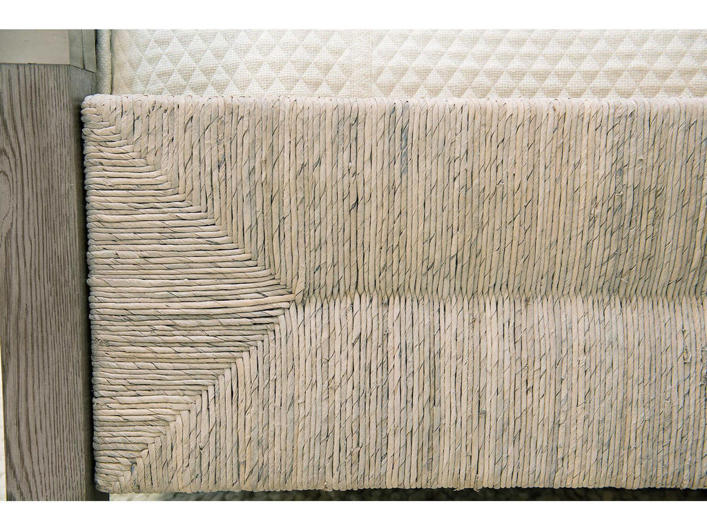 Interiors Palma King Size Canopy Bed with Rustic Gray Oak and Abaca