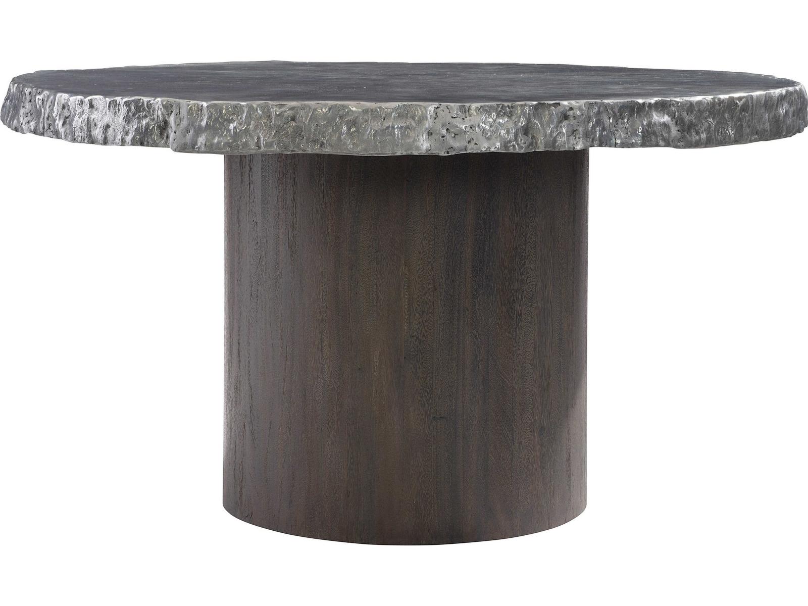 Interiors Cahill 54-Inch Round Dining Table in Gray Brown
