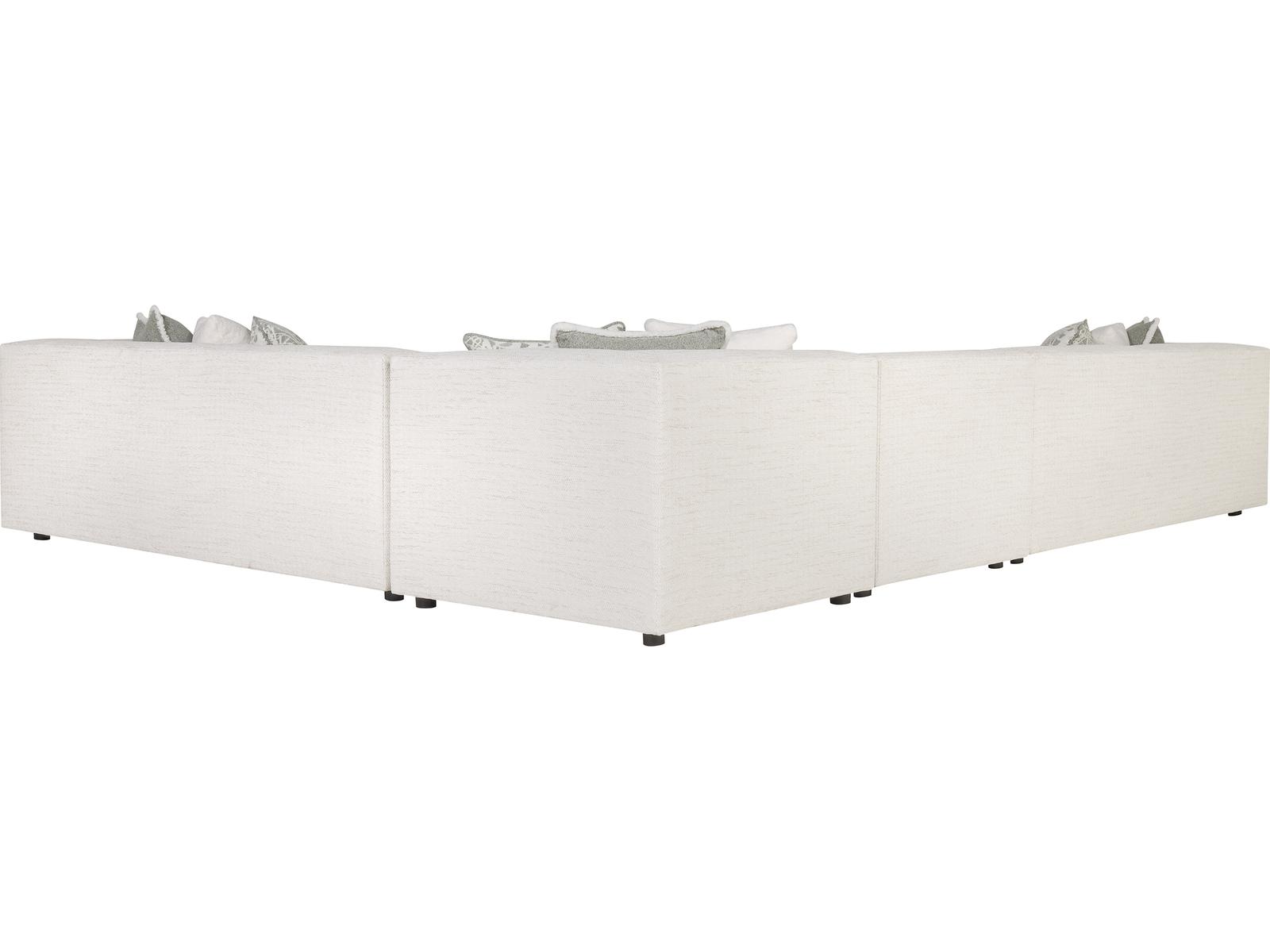 Bliss 4-Piece Modular Fabric Sectional Sofa in Cream