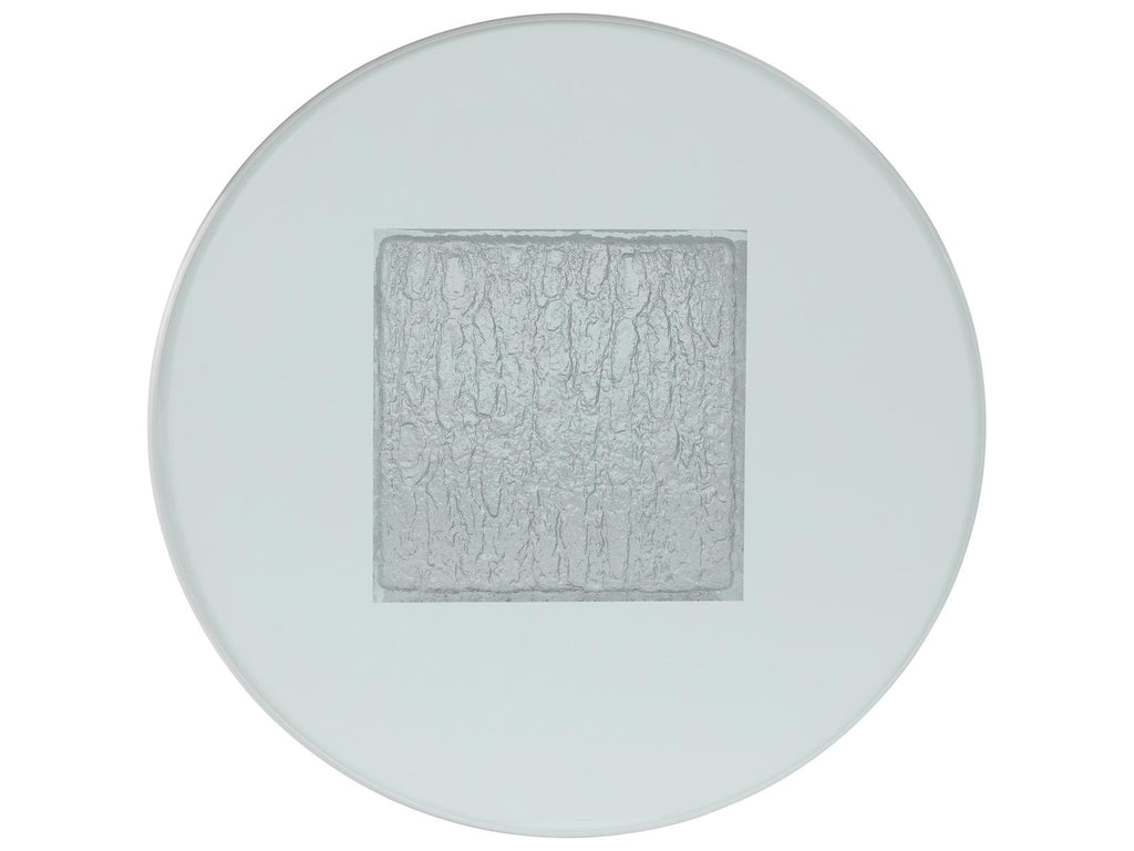 Arctic 54-Inch Round Dining Table with Glass Top and Acrylic Base