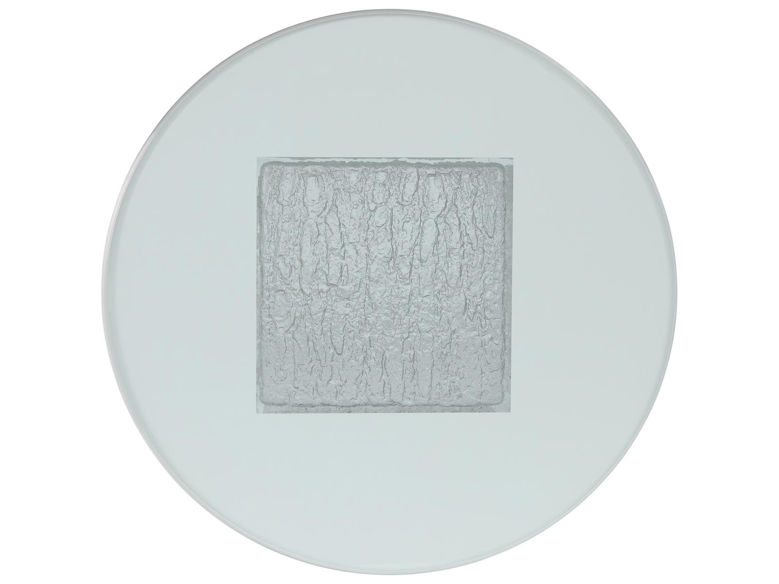 Arctic 54-Inch Round Dining Table with Glass Top and Acrylic Base