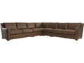 Ventura 5-Piece Modular Leather Sectional Sofa in Brown