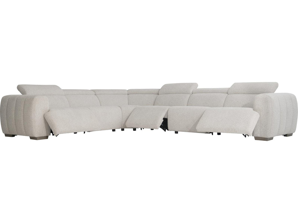 Aldo 5-Seat Power Motion Modular Fabric Sectional in Grey
