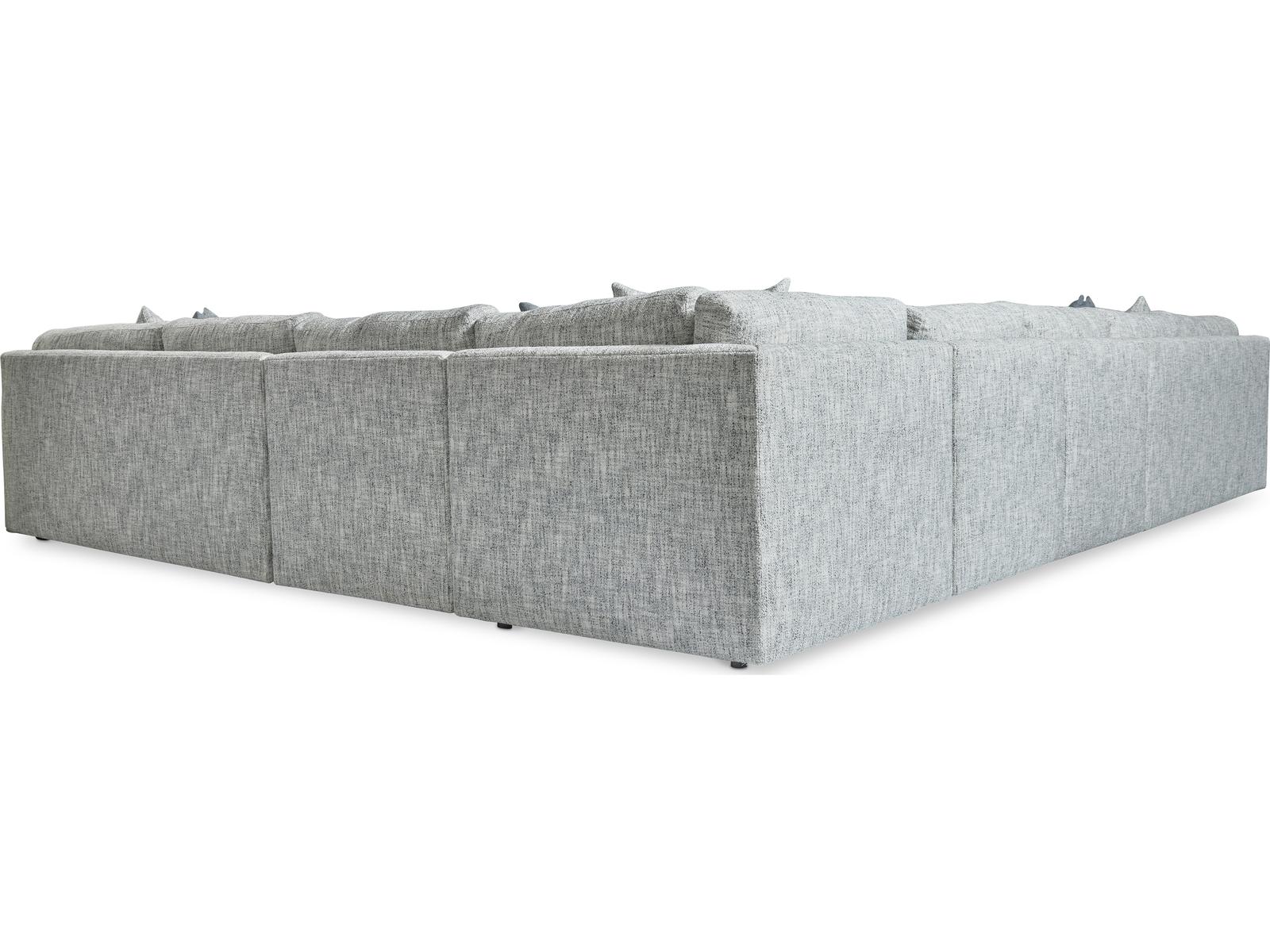 Serena 7-Piece Modular Fabric Sectional Sofa in Grey