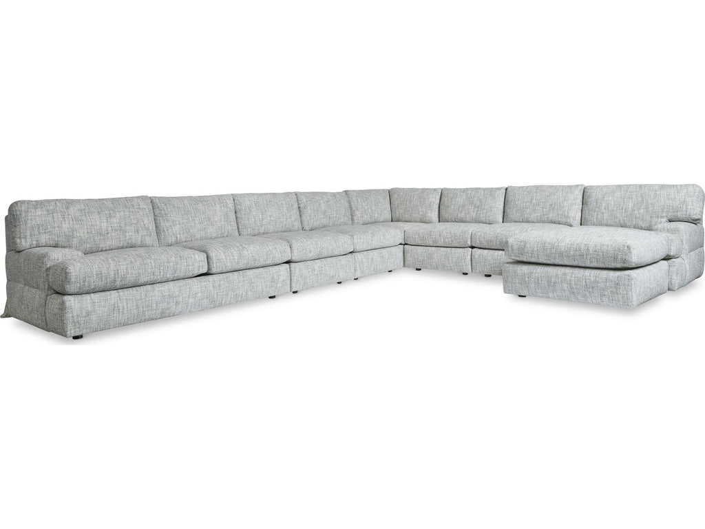Serena 7-Piece Modular Fabric Sectional Sofa in Grey