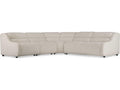 Gio 3-Piece Modular Power Motion Fabric Sectional in Cream