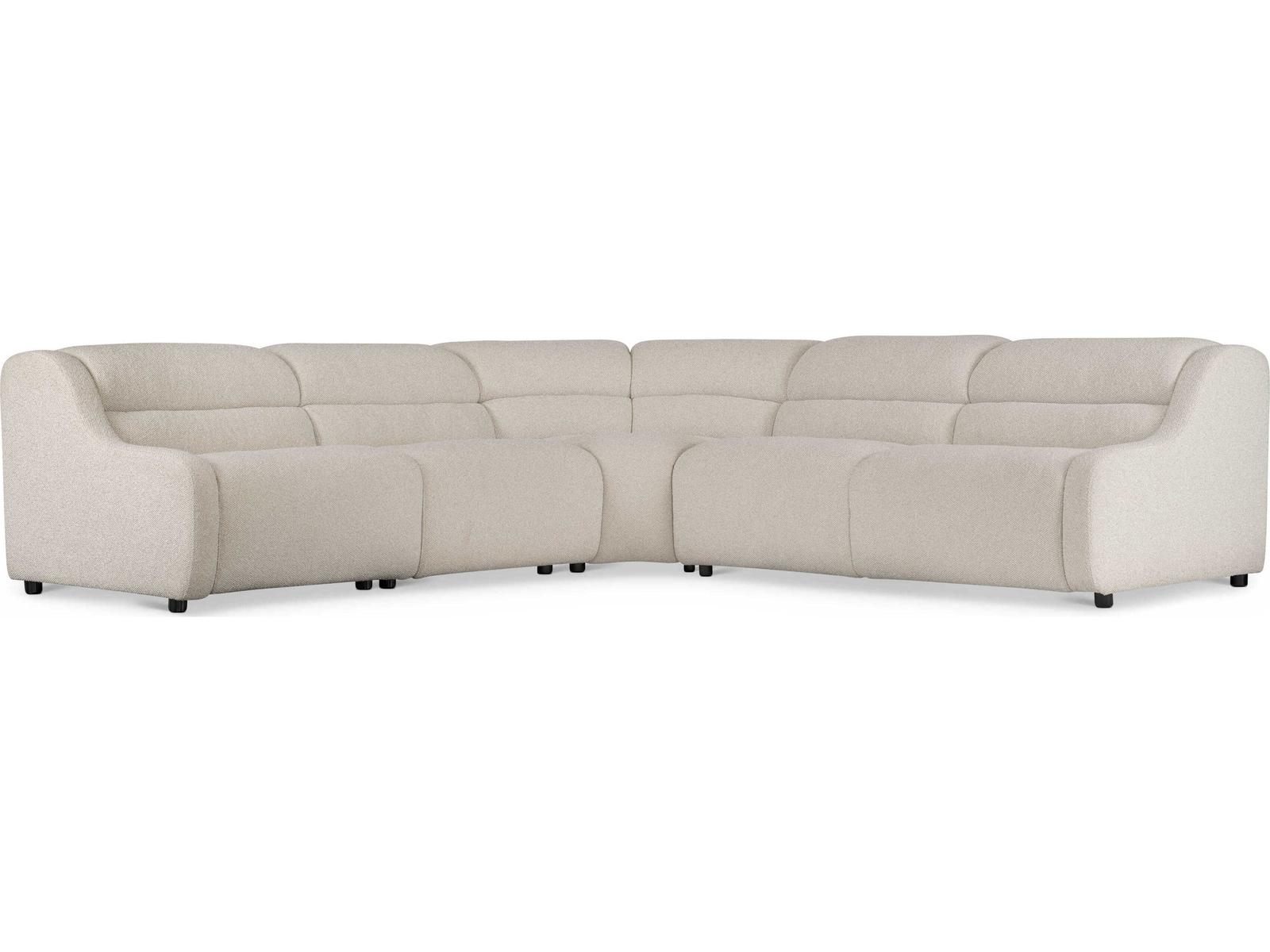 Gio 3-Piece Modular Power Motion Fabric Sectional in Cream