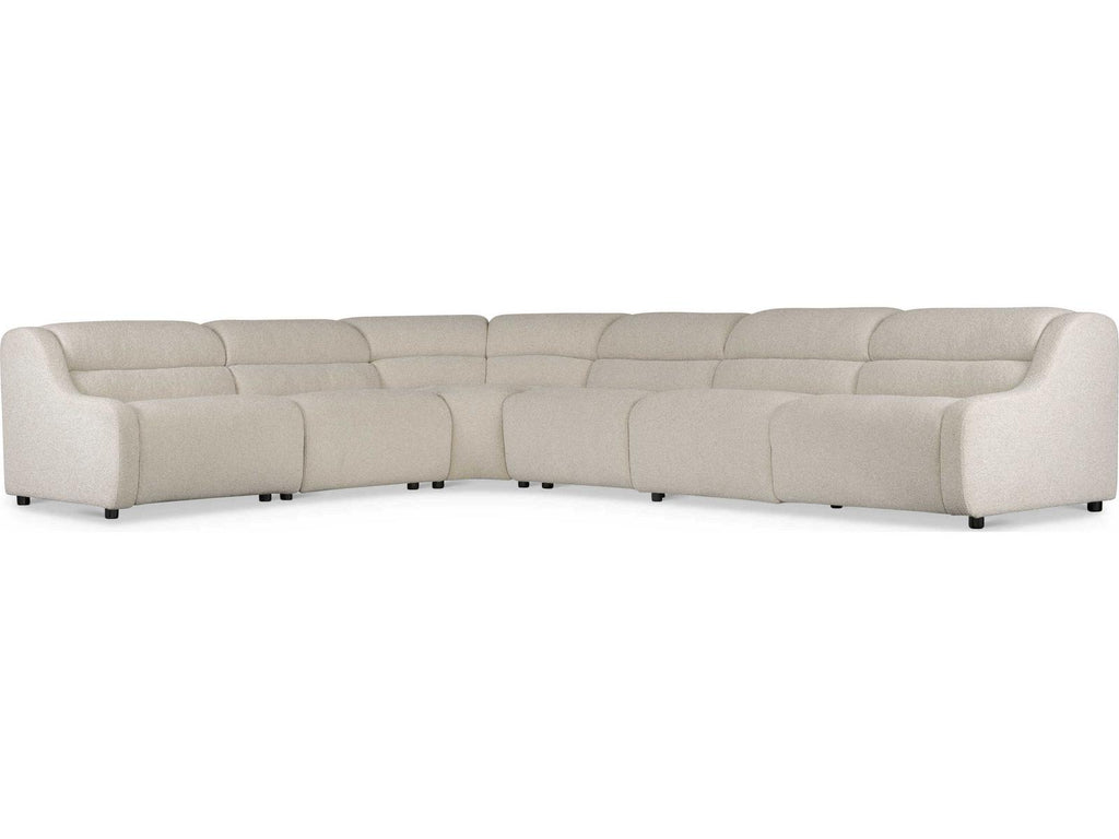 Gio 6-Piece Fabric Power Motion Sectional in Cream